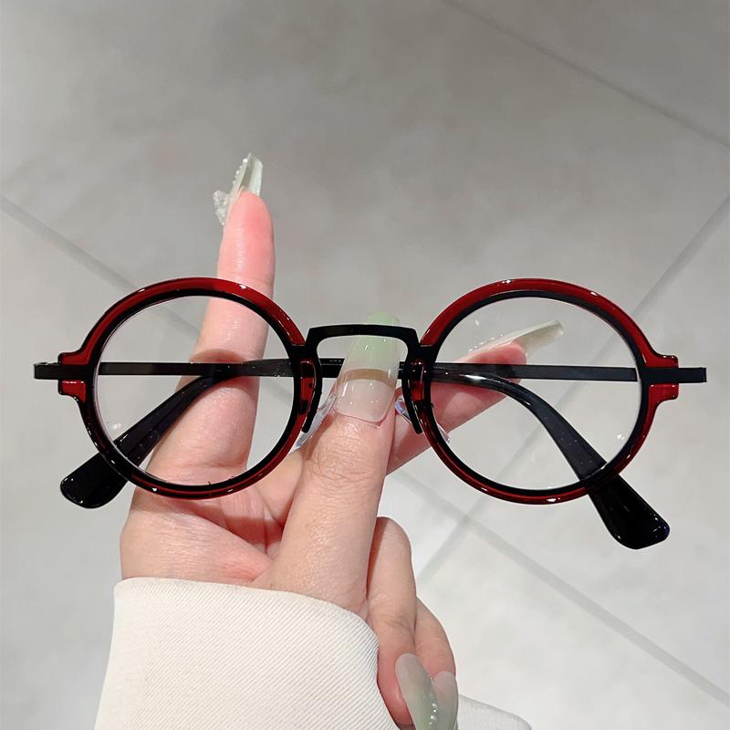 Vintage Round Glasses Men Punk Design Blue Light Blocking Optical Frames New Retro Fashion Non-prescription Eyeglasses