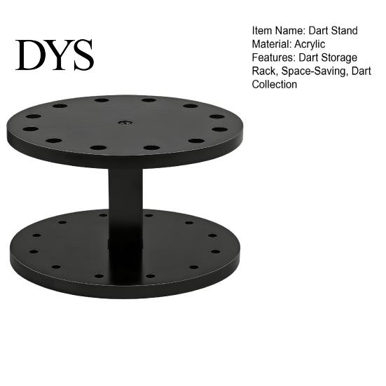 Game Room Accessories Acrylic Dart Holder Stand, 12 Slots Storage Holder, Round Compact Collection Display Tabletop Rack, Space Saving Rack for Stand