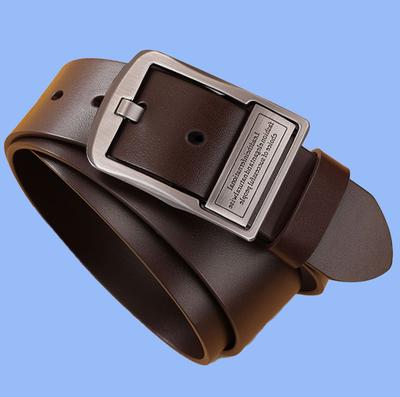 105cm-130CM New Men's Leather Belt Needle Buckle Cowhide Belt Men's Trendy Belt