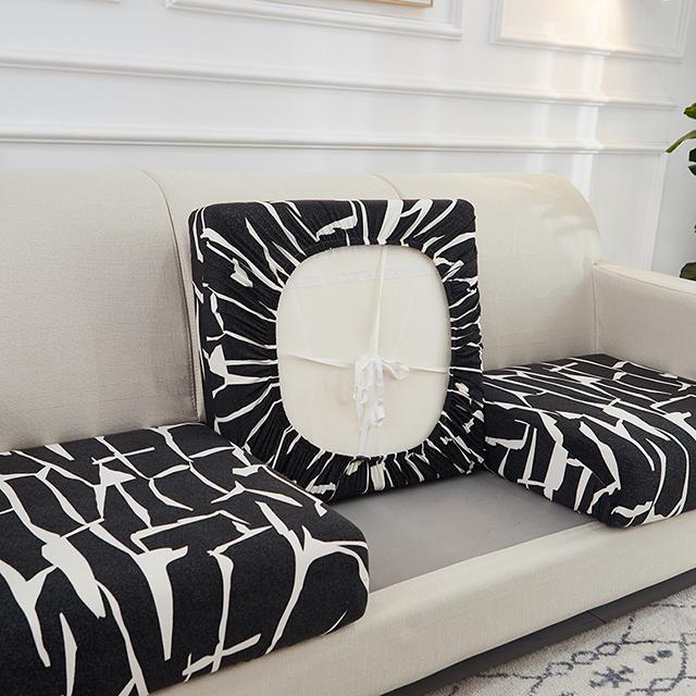 Printing Sofa Seat Cushion Cover For Furniture Elastic Protector Covers Pets Washable Removable Livingroom Sofas Cushion Case