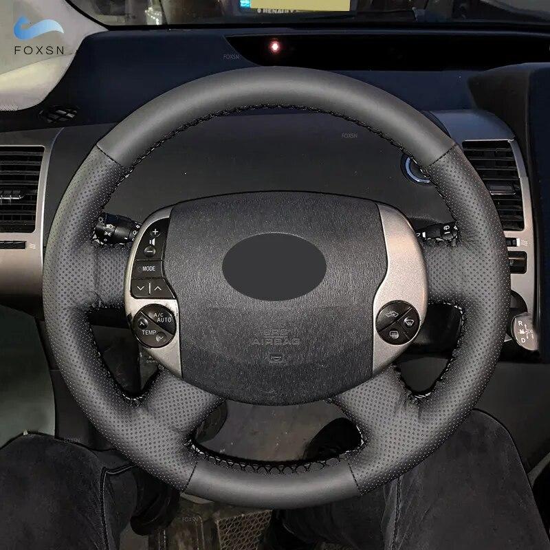 

Оплетка на руль для Toyota Prius 20 XW20 2004 2005 2006 2007 2008 2009 Автомобильный руль сшитый вручную кожаный чехол