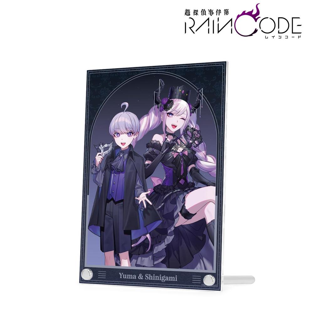 Super Detective Casebook Raincode Honda Illustration Yuma Masquerade A5 Acrylic Panel Roaro's & Shinigami-chan Ver.