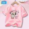 Cartoon Music Owl Print T Shirt Girls' Kawaii Graphic Shirts Casual Short Sleeved Kids Tee O-neck Harajuku T-shirts MTYYY1