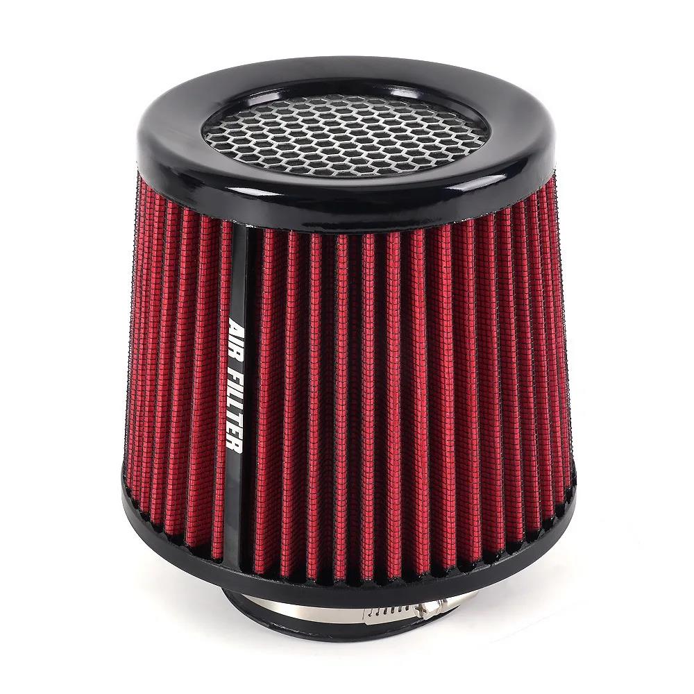 Universal 76mm 3 Inch Carbon Look Cold Air Intake Filter Mushroom Head Performance Kit Auto Racing Accessories