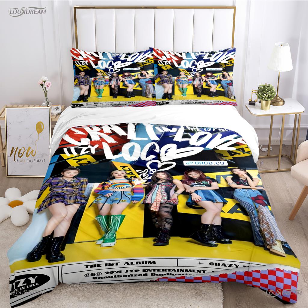 Itzy-Korean Singing Group All Season Duvet Cover Comforter Bedding Set Soft Quilt Cover And Pillowcases Single/Double/Queen/King