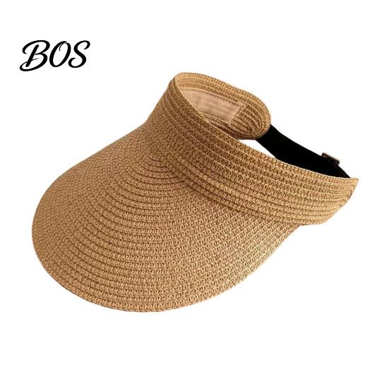 Vacation Sun Hat Summer Hat, Large Brim Straw Hollow Top Outdoor Protection Foldable for Daily Wear Beach хаки