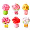 Yousheng Miniature Dollhouse Flower Bouquet Accessories Mini Artificial Resin Rose Tulip Sunflower Lily Flower Figurine for DIY Garden Bonsai Micro