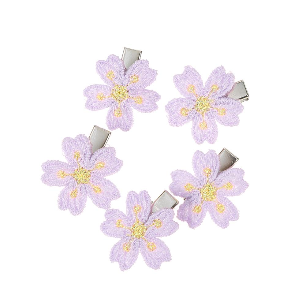 5 Stück Simulierte Stickerei Blume Haarspangen Für Mädchen Strand Böhmischer Stil Niedlich Kleine Haarnadel Haarschmuck