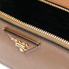 Prada Saffiano Zip Closure Leather Crossbody Bag Women bags Brown 1BL019-NZV-F098L-V-OOO