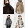 Korean Women's Sweater Loose Turtleneck Sweaters Warm Solid Pullover Top Oversized Knitwear Basic Female Tops Winter 2023 Knitted Jumper Female Pull