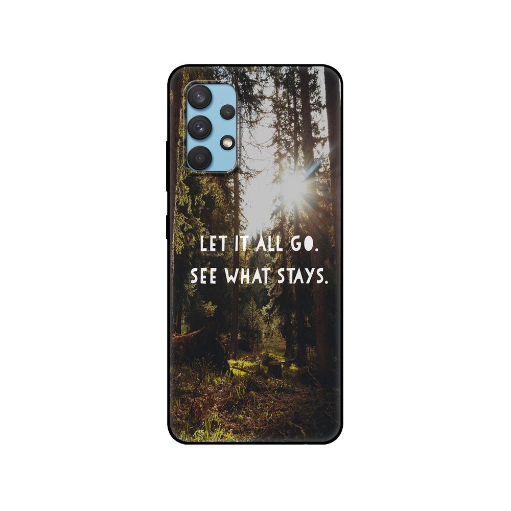 Czarny pokrowiec tpu do Samsunga Galaxy A12 A22 A32 A42 A52 A72 4g 5g S21 PLUS ultra tylna obudowa podróż góra morze plaża cytaty