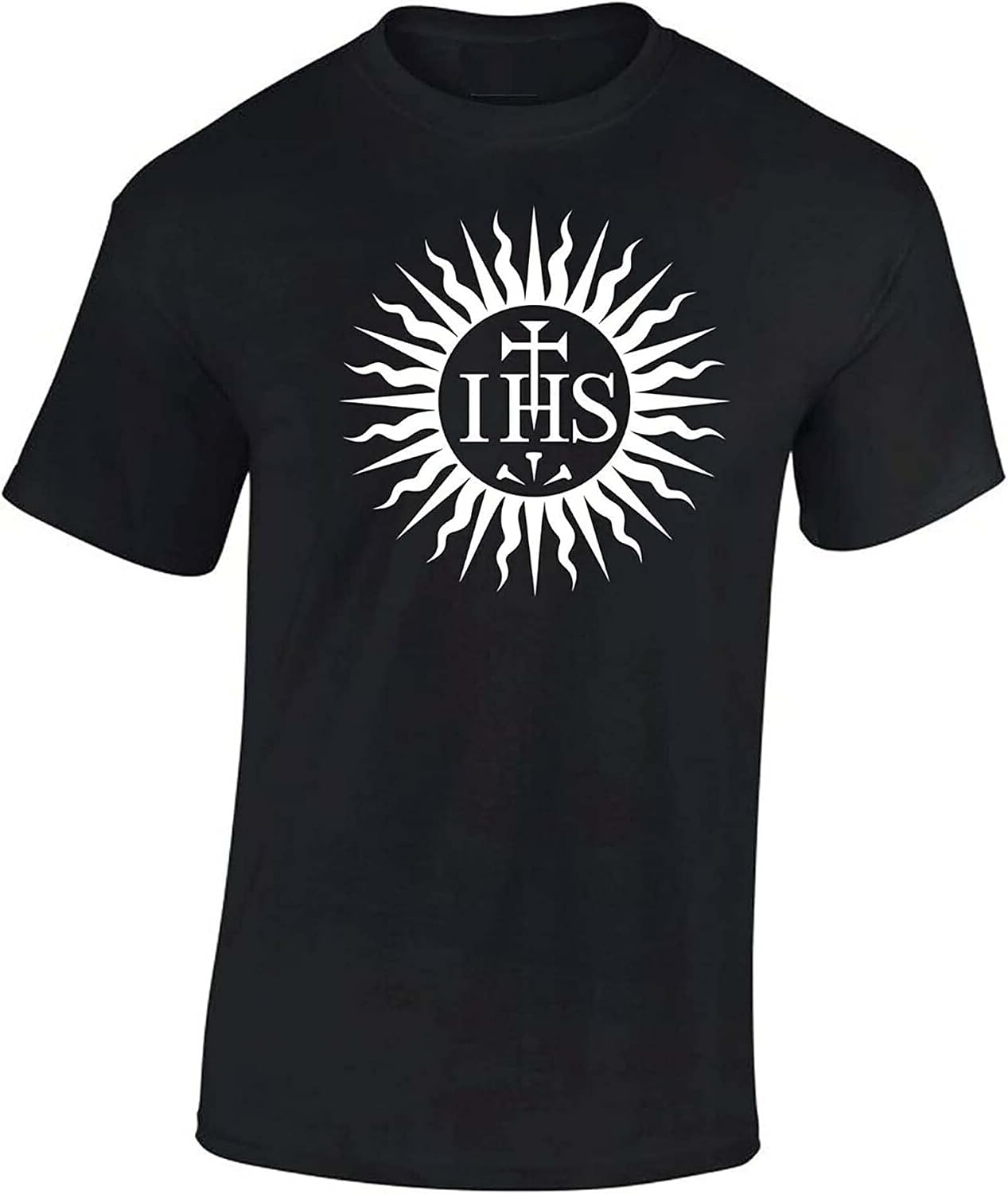 Jesuit Order White Yellow Black red Mens t Shirt Catholic Society of God Christ S чёрный
