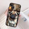 Cute Pug Dog Phone Case for Samsung Galaxy A11 A12 A13 A15 A52S A53 A55 A56 A70 A71 A72 A73 F06 F16 F56 A32 A33
