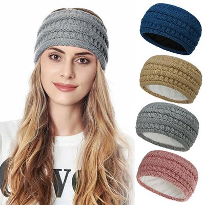 Warm Women Wide-Brimmed Elastic Knitted Headband Hairband Headwear Hair Hoop