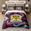 Burnley Football Design Bedding Set Custom Text 1 Duvet Cover & 2 Pillow Cases
