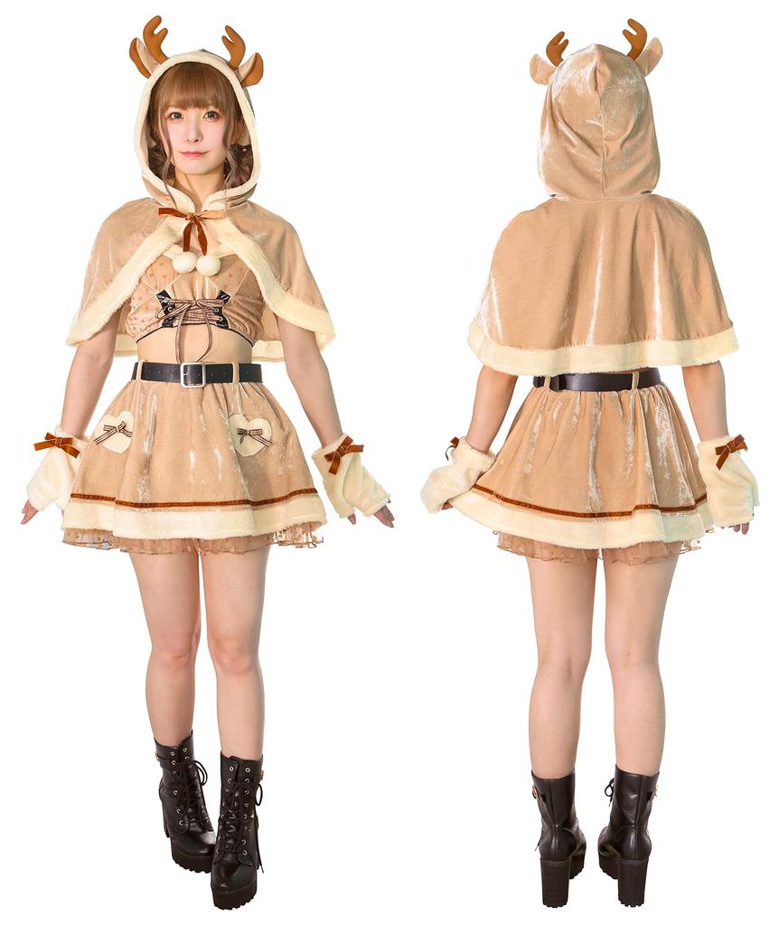 Clearstone SugarWhip Cosplay Christmas Love Cape Reindeer Brown Women's
