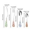 1/4Pcs Animal Cartoon Cute Fork Stainless Steel Children Spoon Fork Children Kids Cutlery Set Tableware Dinnerware Supplies Gift