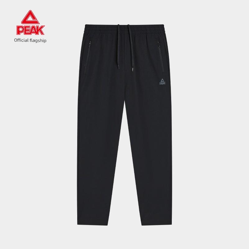 Peak Sports Pants Men s 2025 Autumn Fashion Casual Breathable Jogger Woven Running Pants Sweatpants M чёрный