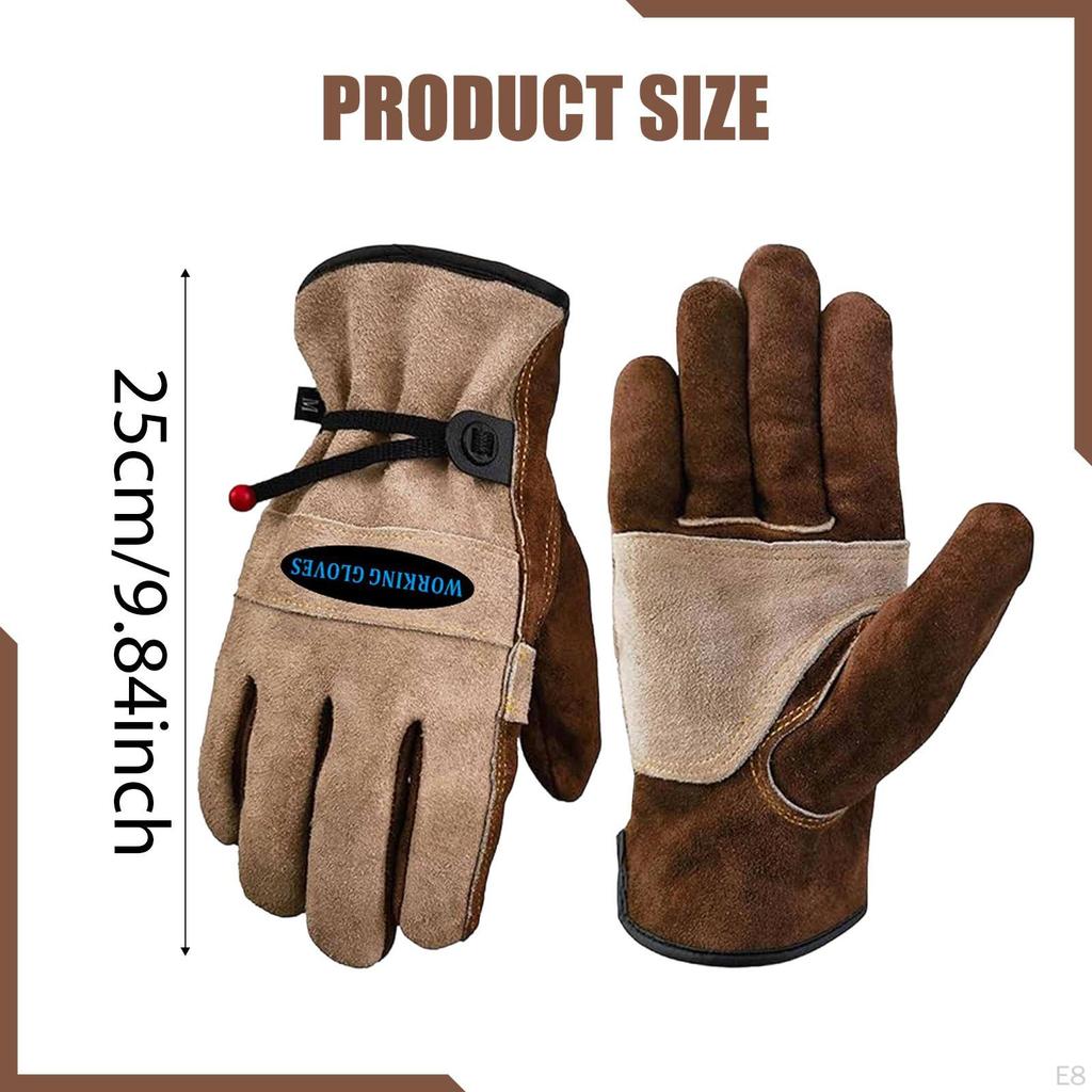 Work Gloves Adjustable Wrist Mitts Hand Protection Garden for Yard Transporting Construction