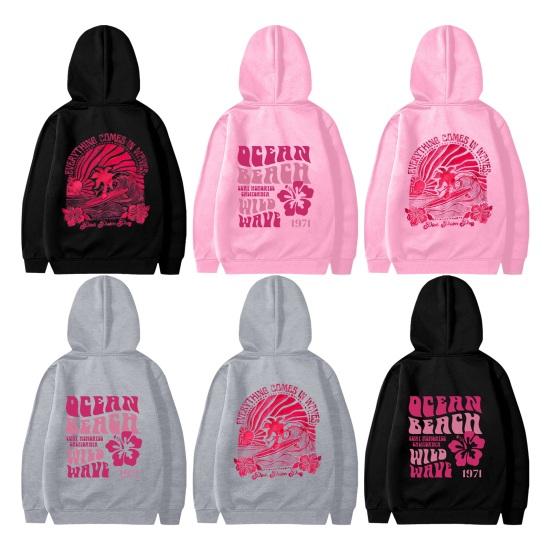 Jesień Zima Dziecięca Bluza z Kapturem Długi Rękaw Z Nadrukiem Luźna Gruba Pluszowa