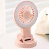 Portable USB Charging Desk Fan With Phone Holder And Three Speed Setting Suitable For Camping Photography Mobile Devices