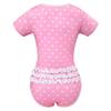 Pijama con Volantes Textura Suave y Sedosa Body Rosa 2XL [LittleForBig] Mujer [Bebé Vergonzoso]