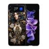 Exquisite Loish Style Blumen Handyhülle für Damen für Samsung Z Flip 7 6 5G Galaxy Z Flip4 Z Flip5 Z Flip3 Coque Schwarzes Hartes PC Sh