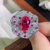 Jewelry Ring Jewelry Color Treasure Ruby Rose High Sense Women'S Light Luxury