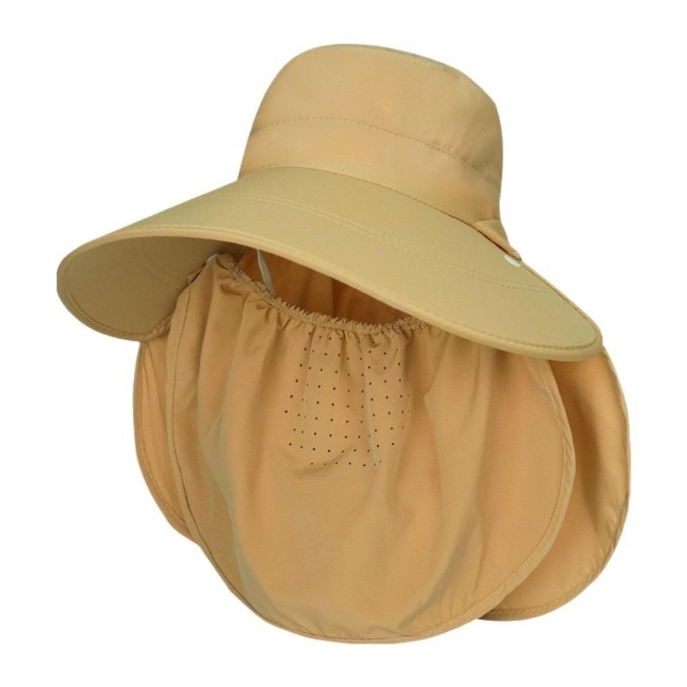 Adjustable Sunshade Shawl Cap Face Cover Picking Tea Hat Sun Hat Shawl Mask Hat  Women