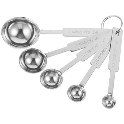 5 Pcs Graduated Measuring Spoon Coffee Spoons Tablespoon Measure Concentrate Sugar Metric Cups and Stainless Steel with Scale