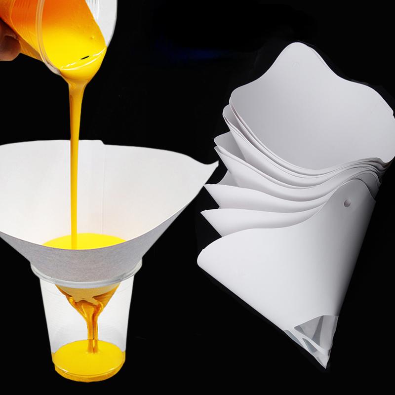 Paint Filter Paper 10x19 Cm 100 Microns Car Paint Spray Mesh Paper Filter Funnel Strainer Disposable Conical Straining Funnel