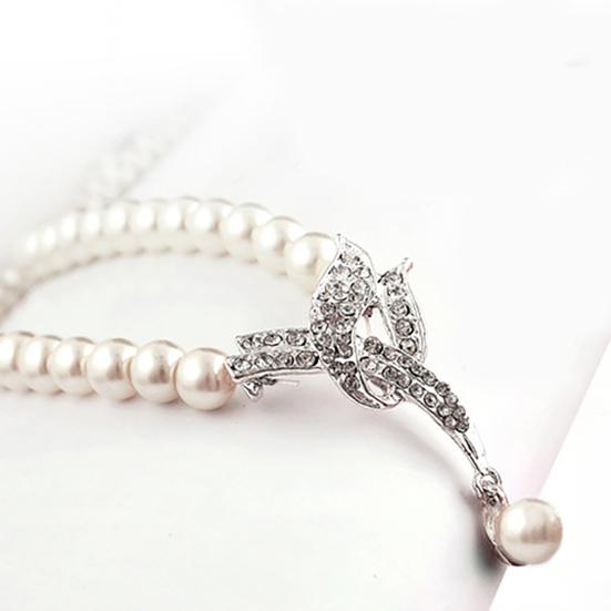 Sada 3 svatebních šperků Elegantní dekorativní trvanlivý náhrdelník Náušnice Sada šperků na Valentýna