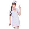 Clearstone GLOWHOLIC Halloween Cosplay Zip-Up Nurse Costume for Women, Size M, White