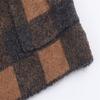 Womens Round Neck Long Sleeve Plaid Knit Cardigan Sweater Casual