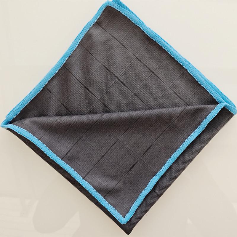 Cross-Border Multi-functional Checkered Microfiber Carbon Fiber Glass Cleaning Cloth