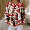 Women's Casual Shirts Long Sleeve Tops Button Up V Neck Loose Knit Fall Favorites For Women