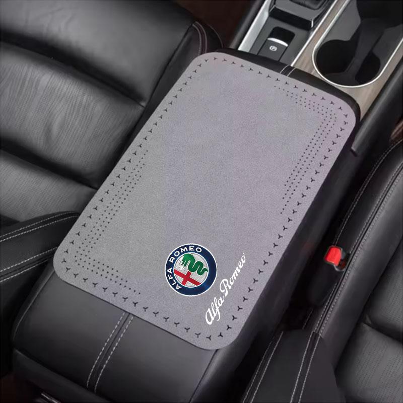 Armlehnenbox Matte Weiche Hülle Mittelkonsolenbox Polstermatte Für Alfa Romeo STELVIO Giulia 159 Giulietta 147 Mito 156 MTO Auto Zubehör