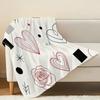 Soft Short Plush Flannel Blanket Minimalist Design, Skin-Friendly, No Shedding, Single Bedroom Use, Warm Home Decor, Ideal Valentine's Day Gift