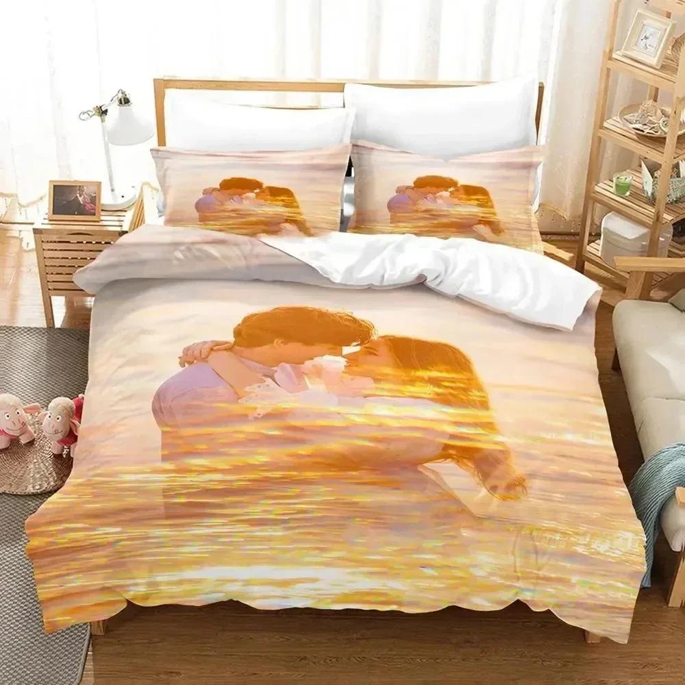 

MIA MAPLES Bedding Set Duvet Cover Sheet Printed Bed Set Pillowcase Bed Full Queen King Size Comforter Bedroom 135x200cm