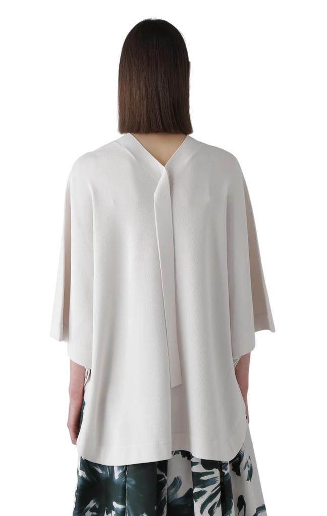 ADORE Dzianinowe Damskie Ponczo w Stylu (Suchy rozciągliwy) 531-5170524 030_Biały