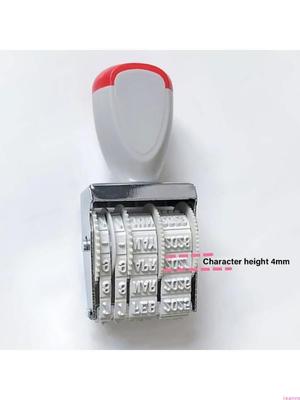Date Stamp 4mm Font Spanish Date Stamp French Date Stamp Rotating Stamp Office Business Stamp for Document File Marking