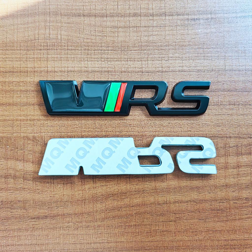 3D Metal RS Logo VRS Emblem Car Grill Badge For Skoda Kodiaq Rapid Fabia Octavia 1 2 3 A5 A7 MK1 MK3 MK4 VRS Sticker Accessories