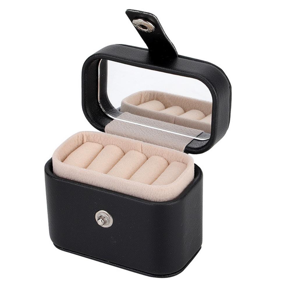 PU Leather Jewelry Storage Case Mini Earrings Storage Display Case  Women Rings