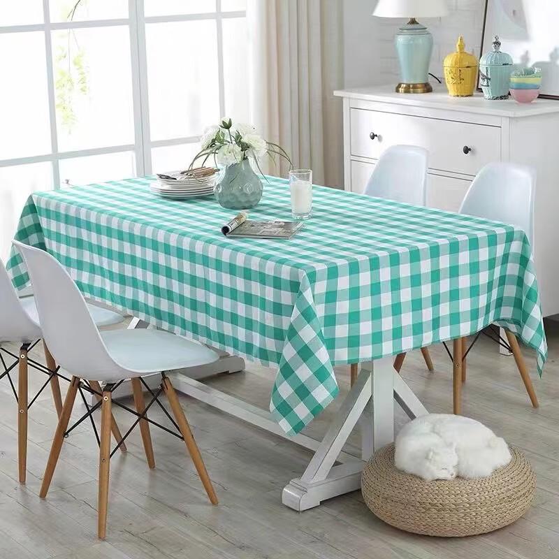 Handun Extra Thick Green Plaid Disposable Tablecloth