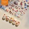 Tomoni 3D Embossed Sausage Puppy Nail Art Stickers for Kids
