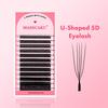 MASSCAKU U-förmige 4D 5D Wimpern 0,07 mm Dicke Leicht aufzunehmen Schnelles Anbringen Langanhaltende Extensions De Pestanas Make-up-Werkzeuge