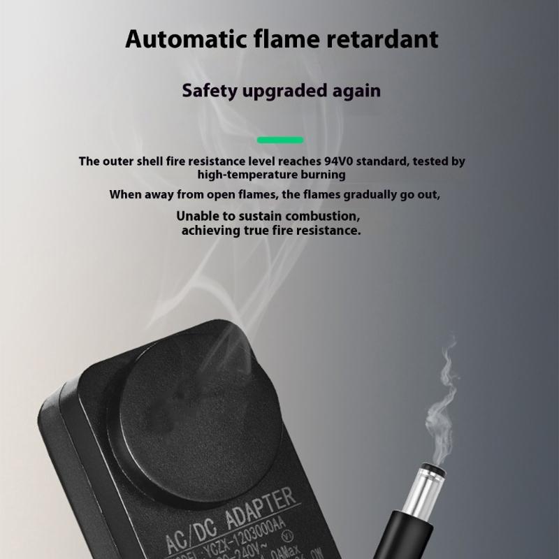 24W DC12V2A/24V1A Universeller Netzteiladapter 5,5x2,5mm/5,5x2,1mm Stecker für LED-Kameras, Router, Internationale Spannungen 100-240V