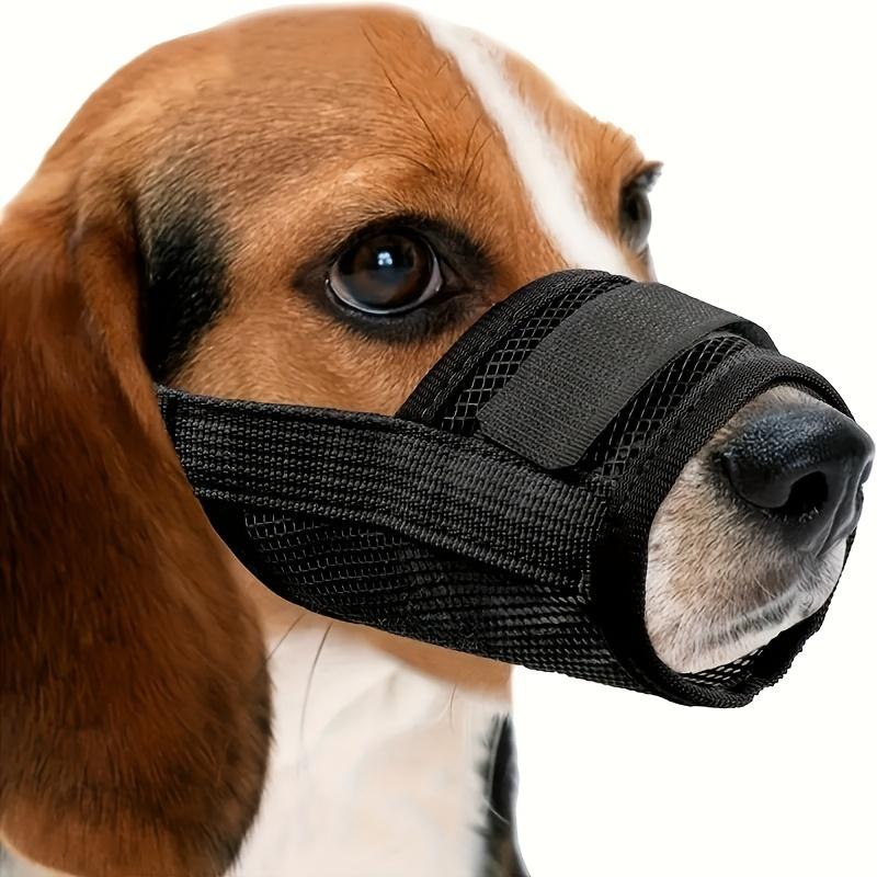 

[Breathable | Adjustable] Breathable Polyester Adjustable Dog Mask | Anti-Bite Barking Control, Comfort Fit | for Small to Medium Dogs XL чёрный