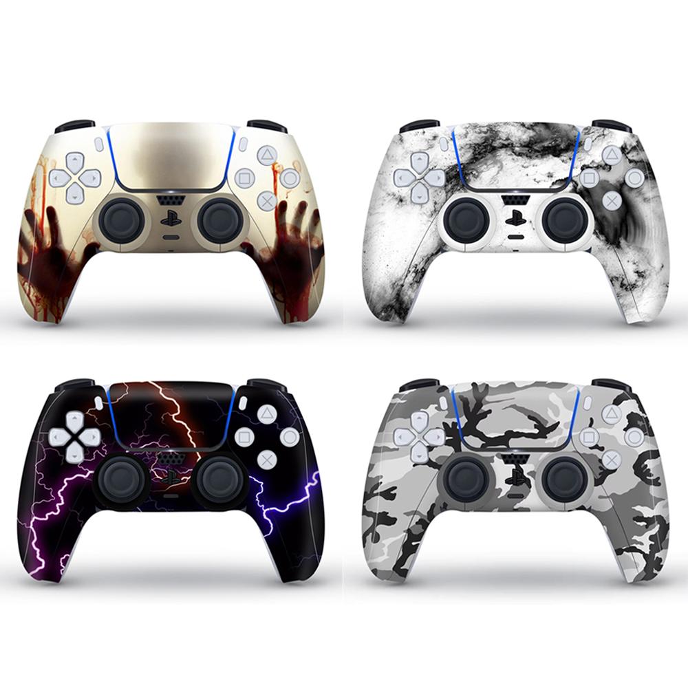 2 PCS Autocollant de Peau Vinyle Pour Manette de Jeu PS5 Pour Console PS5/Pro/Slim Housse de Protection Pour Accessoires PS5