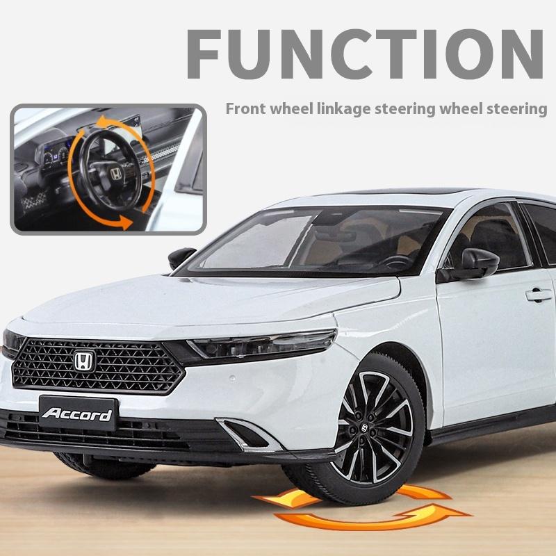 1:18 HONDA Accord Alloy Miniature Model Diecast Toy Car High Simulation Collectible Children Toy Car Sound And Light Holiday Toy